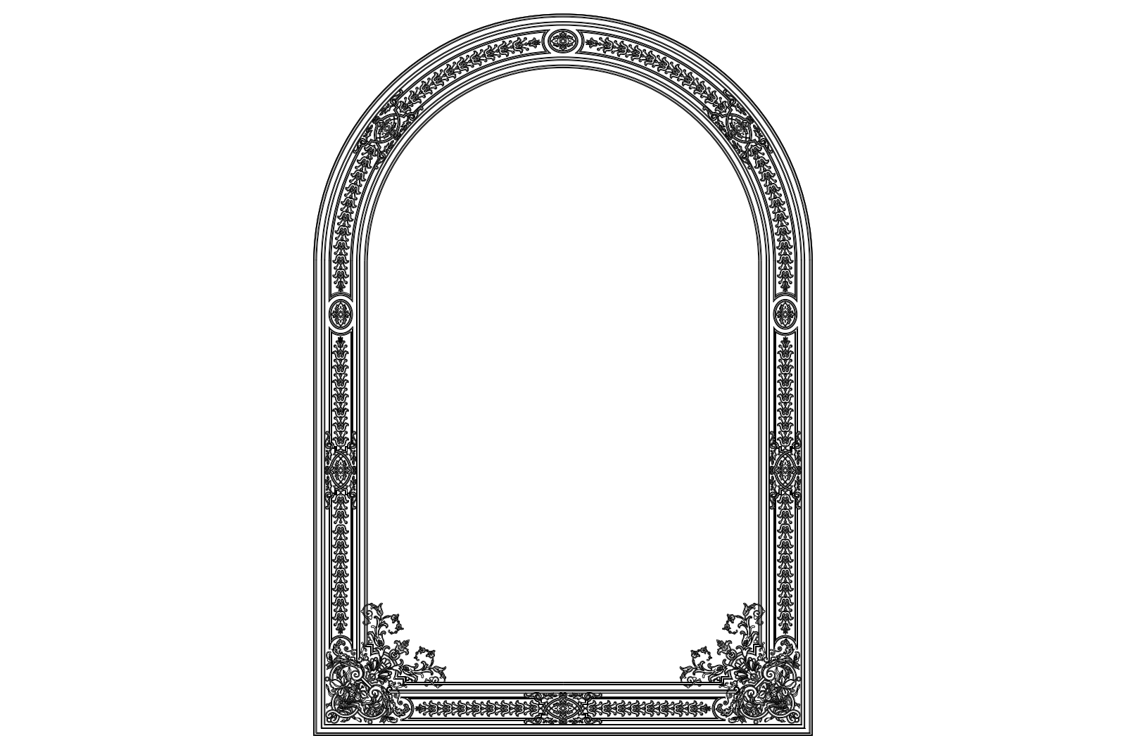 Ornamental frame vector