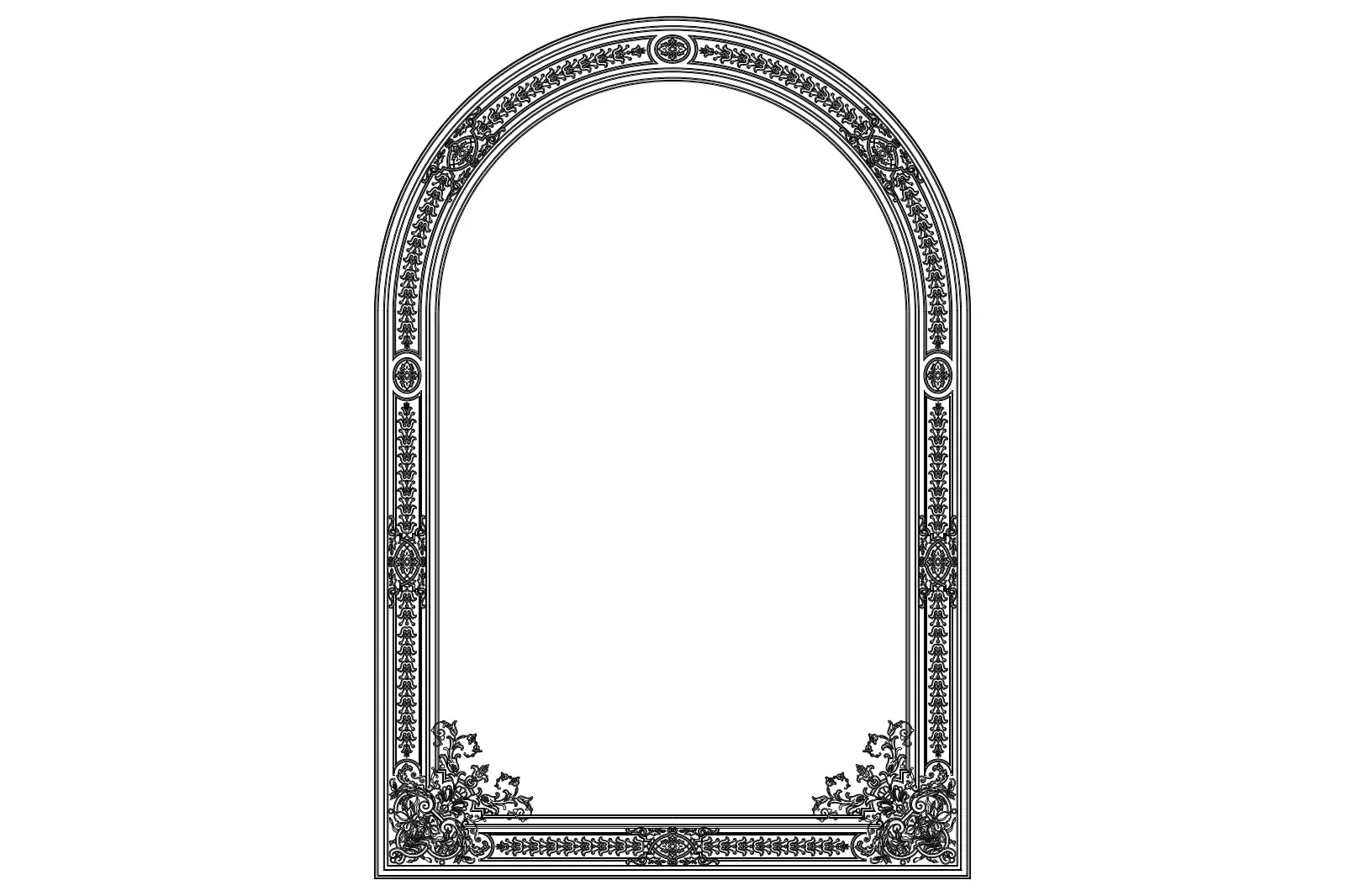 Ornamental frame vector