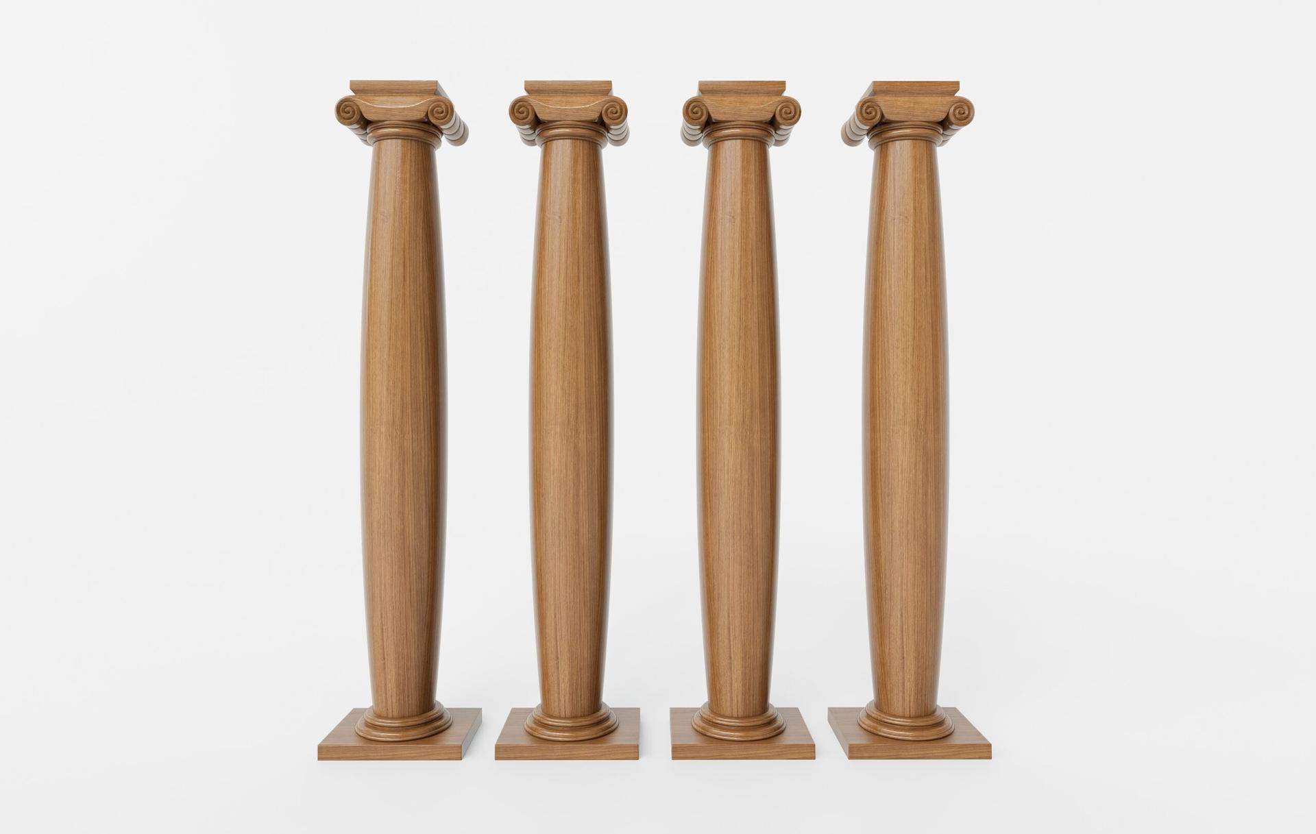 Classic Architecture Wooden Columns