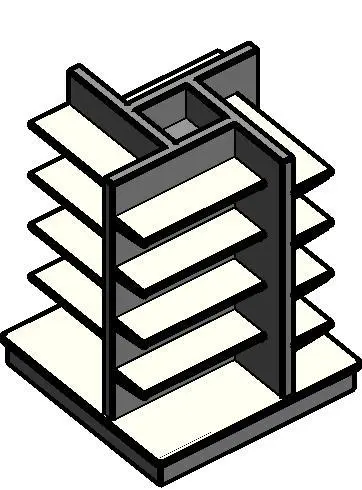 4 Way Island Shelving