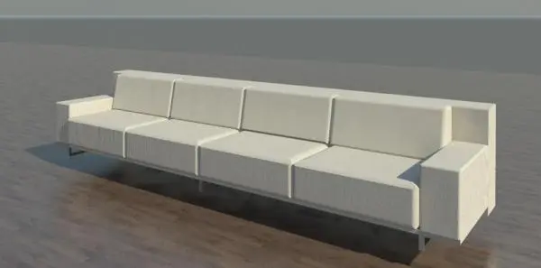 Large 4-seater sofa — preview 1, by tikvica (RevitCity, CC0)