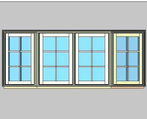 Kolbe Ultra Series Casement 4-Wide W Series 30 Degree Bay Units