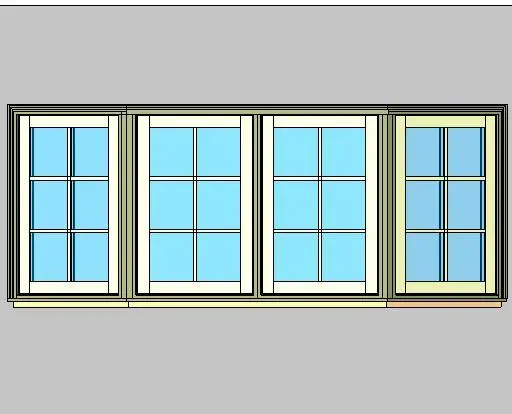 Kolbe Ultra Series Casement 4-Wide W Series 30 Degree Bay Units