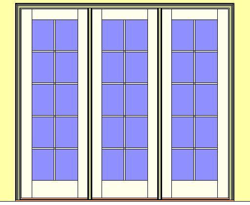 Kolbe Ultra Series Outswing Entrance Door 3-Wide Oak Sill Units