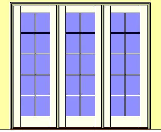 Kolbe Ultra Series Outswing Entrance Door 3-Wide Oak Sill Units