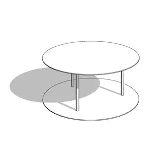 Industrial Modern Steel Ruby Round Coffee Tables - HighTower — preview 1, by HighTower Group (RevitCity, CC0)
