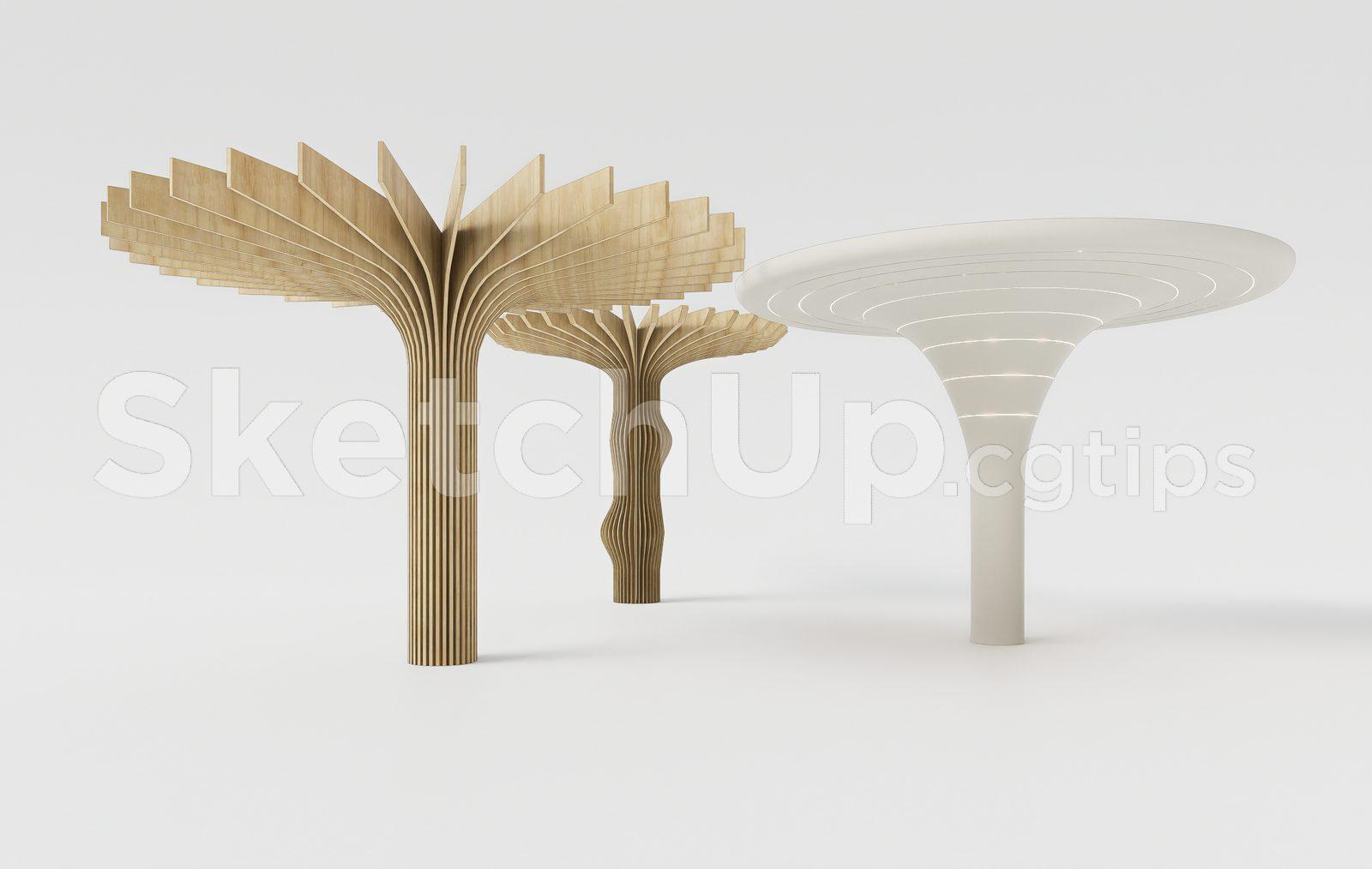 Modern Luxury Interior Lighting Columns