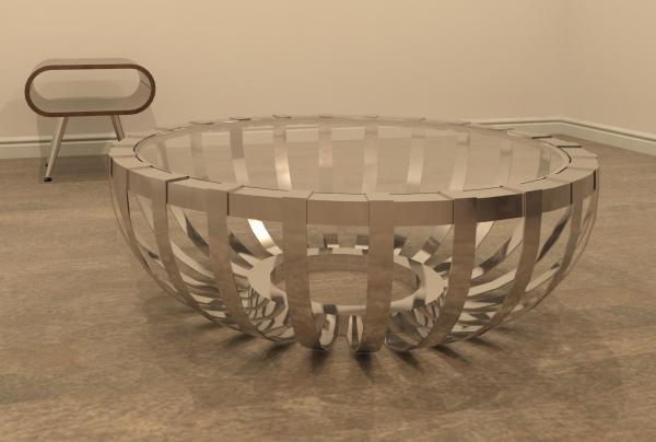 Avant Garde Stainless Steel Coffee Table