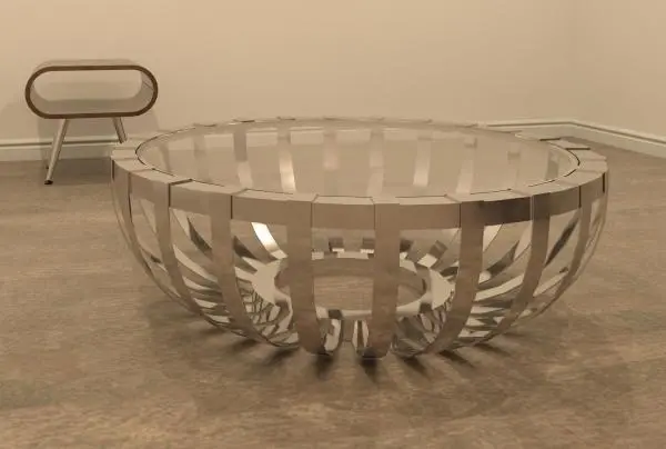 Avant Garde Stainless Steel Coffee Table