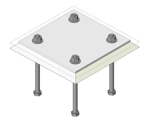 Base Plate Connection - Double Row — preview 1, by jacksobp (RevitCity, CC0)
