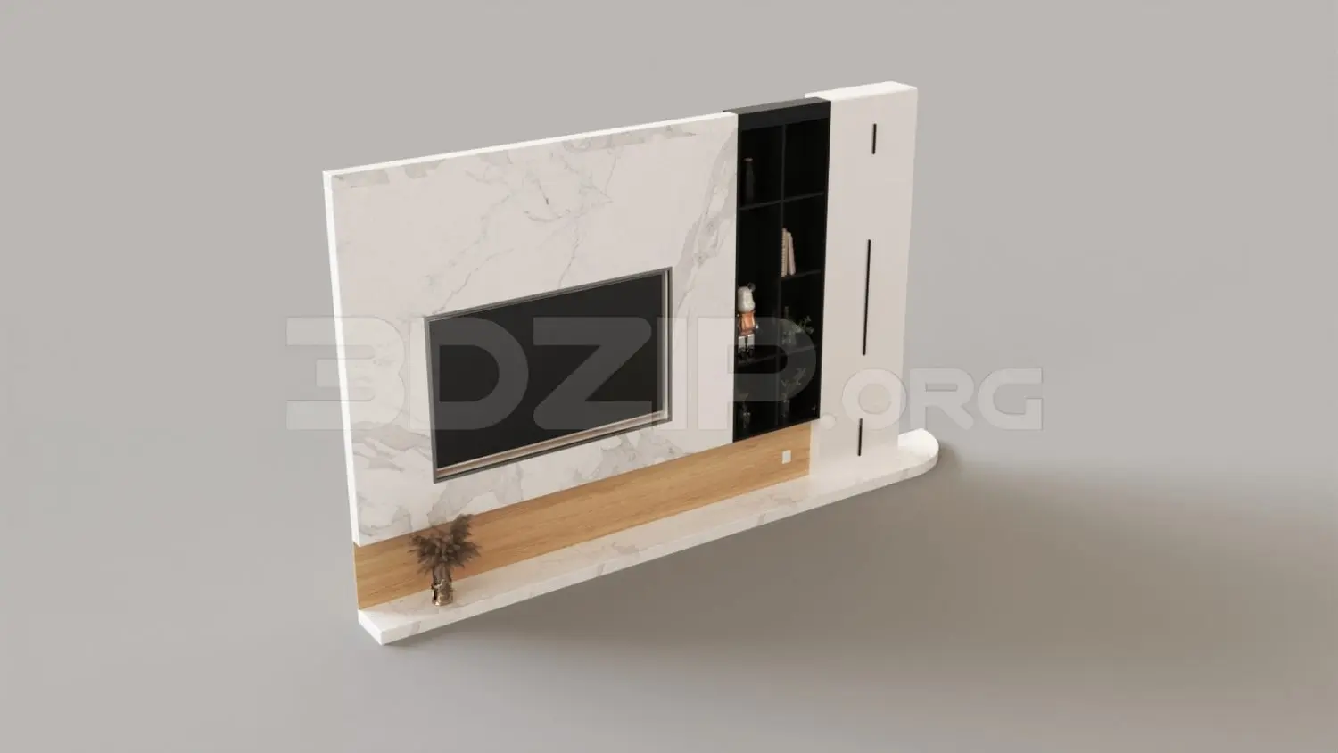 Tv Wall — preview 1 (3dzip, CC0)