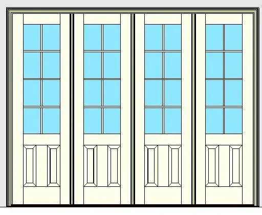Kolbe Ultra Series Outswing Entrance Door 4-Wide 2-Panel Handicap Sill Units