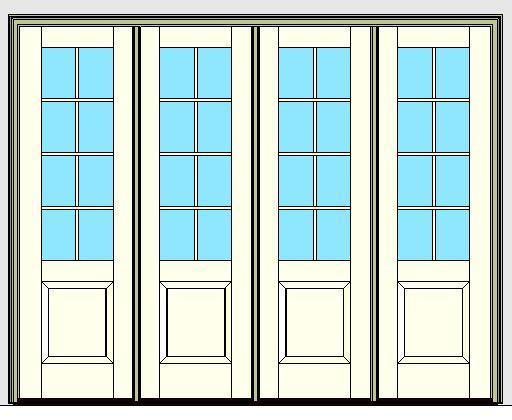 Kolbe Ultra Series Outswing Entrance Door 4-Wide 1-Panel Standard Sill Units