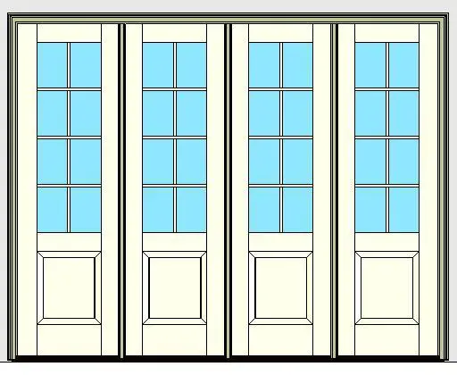 Kolbe Ultra Series Outswing Entrance Door 4-Wide 1-Panel Standard Sill Units