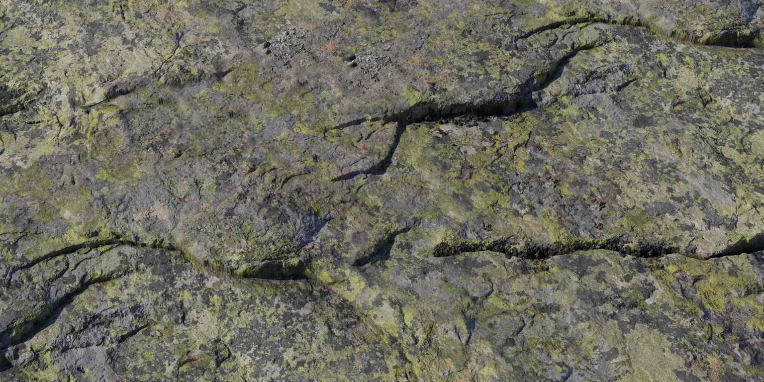 Mossy Rock — preview 1, by Rob Tuytel (Poly Haven, CC0)