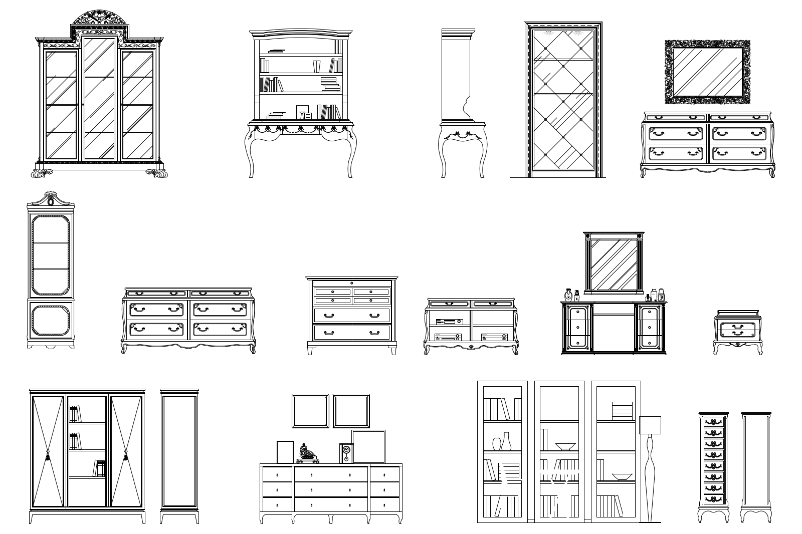 Bookcases and dressers