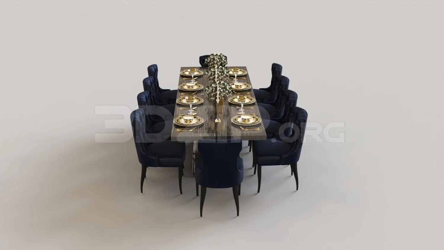 Dining Table And Chair — preview 1 (3dzip)