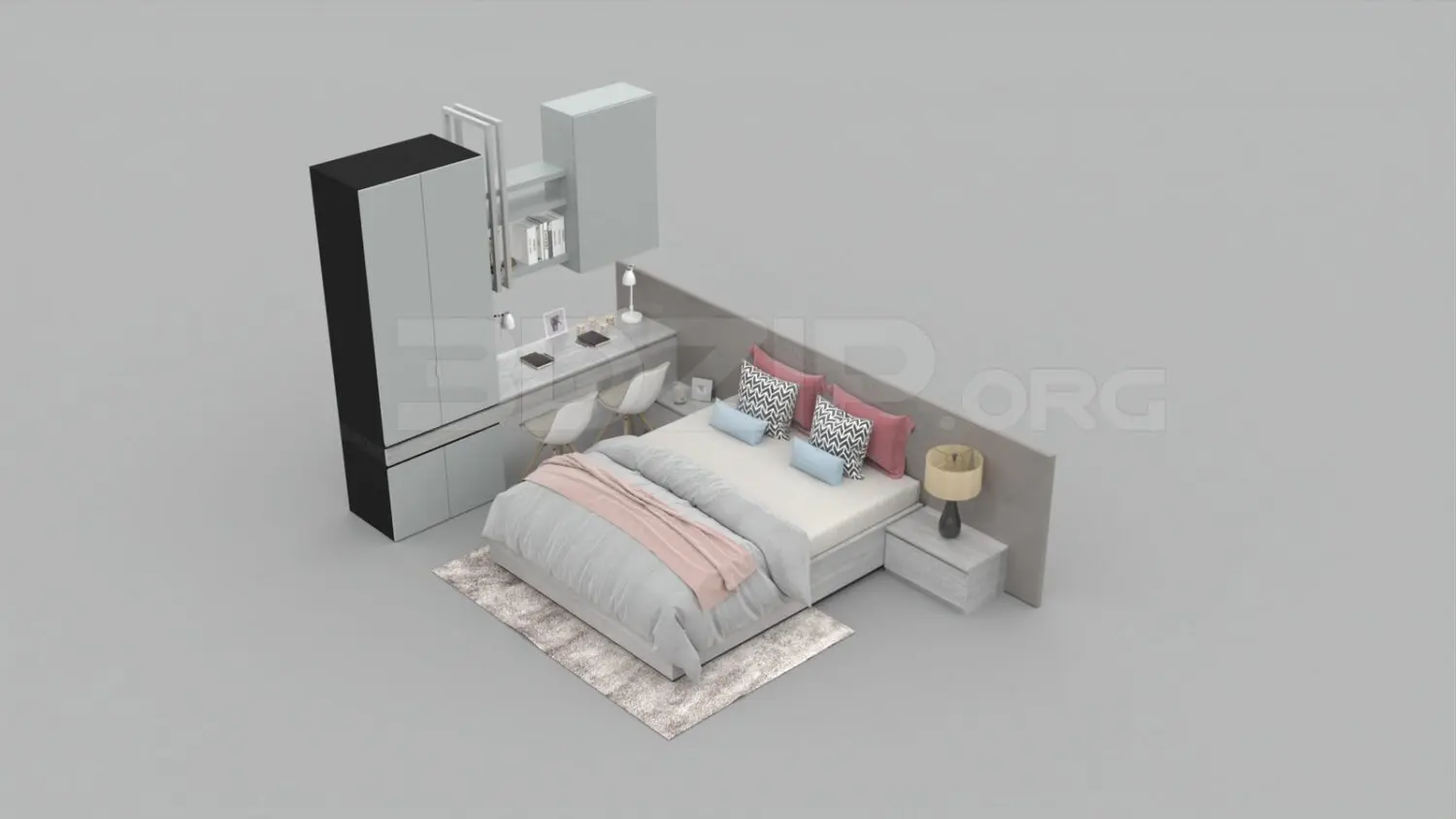 Bed — preview 1 (3dzip, CC0)