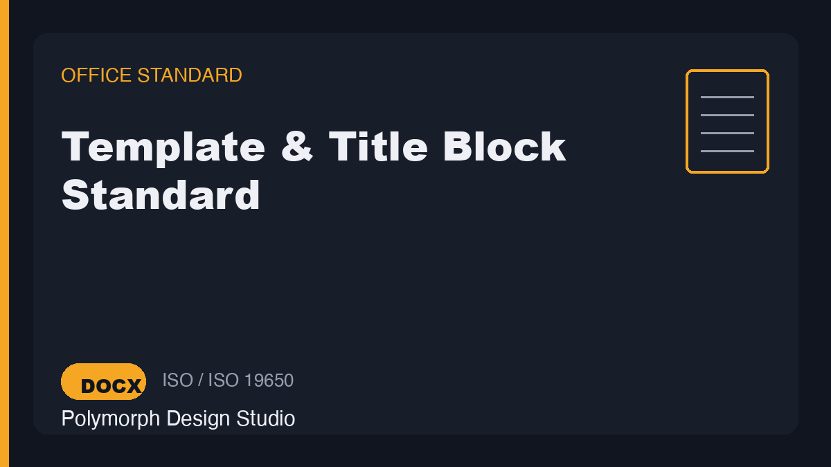 Template & Title Block Standard