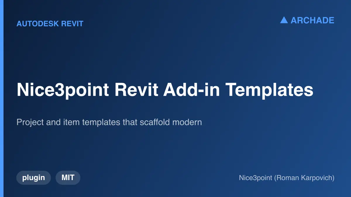 Nice3point Revit Add-in Templates