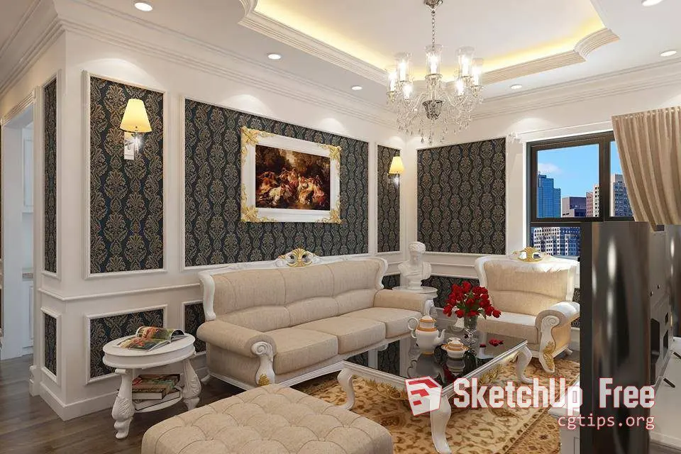 Interior Livingroom Sketchup Model Nguyen Minh Hieu — preview 1 (cgtips)