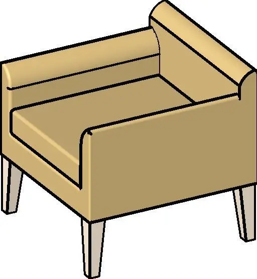 Chair-Maggie Lounge Chair — preview 1, by vegas00 (RevitCity, CC0)
