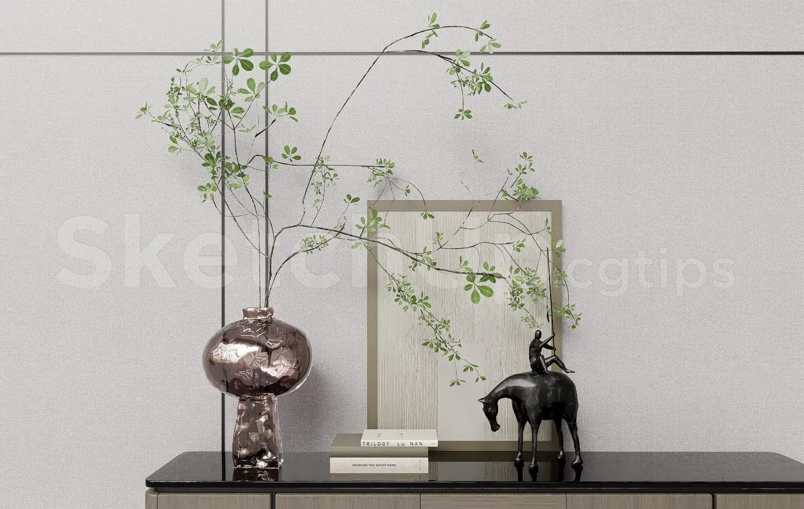 Modern Minimalist Interior Decor Scene