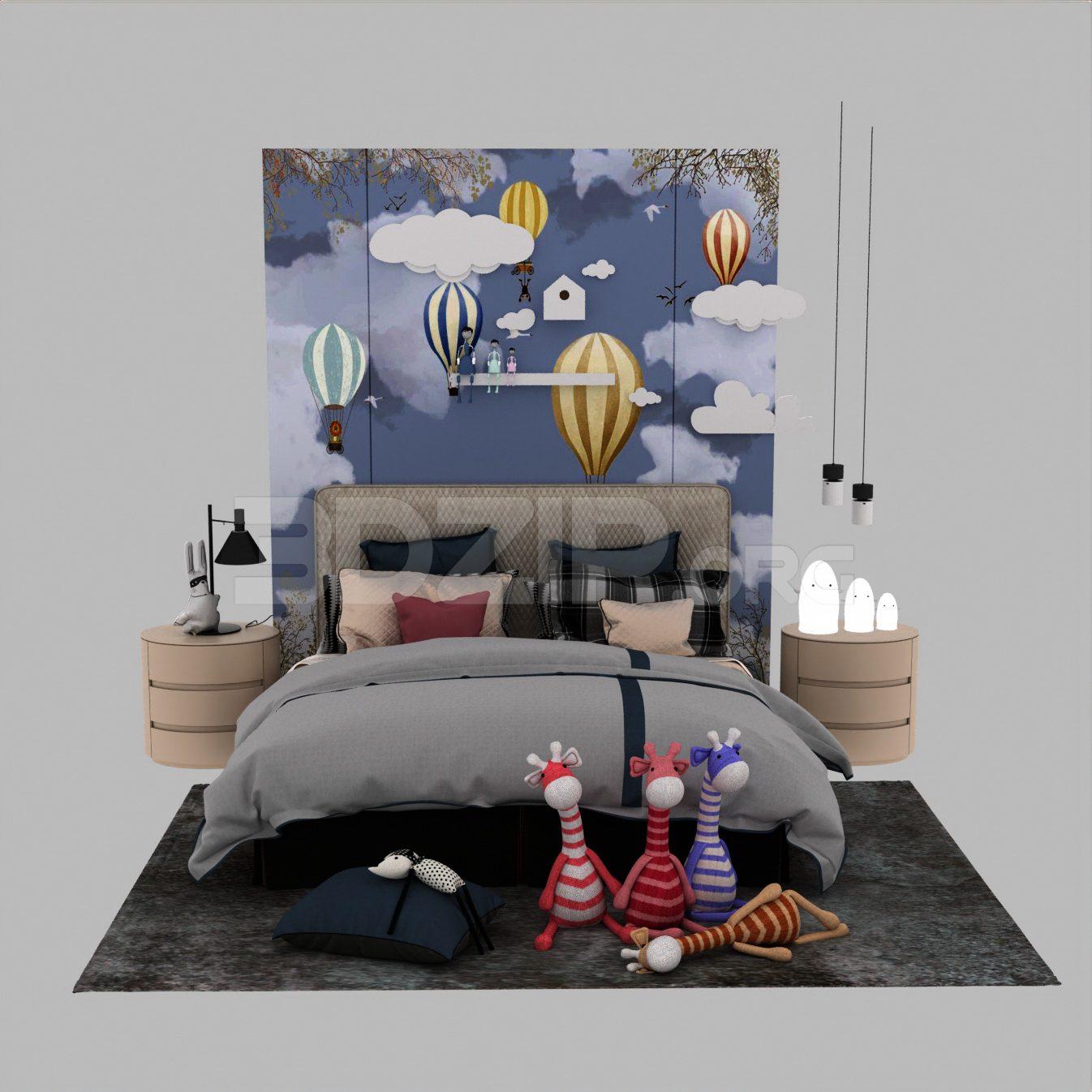 Child Bed — preview 1, by Se Arc (3dzip)