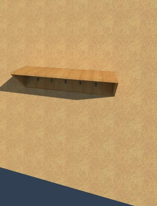 Shelf and Coat Hooks — preview 1, by TheMaddHatter69/RavenDesignsLLC (RevitCity, CC0)