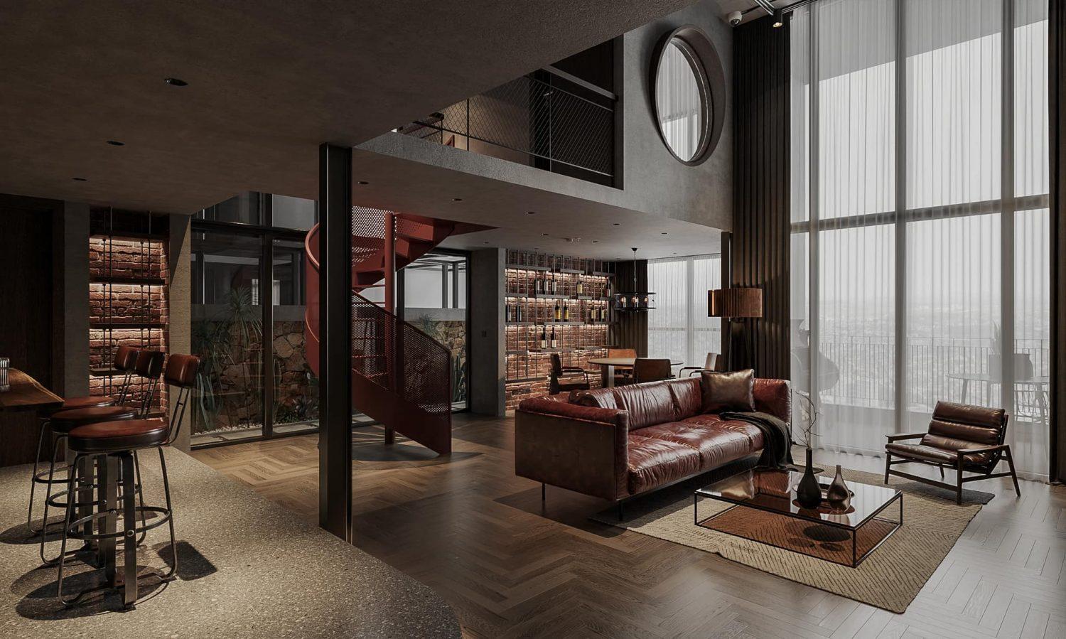 Living Room – Kitchen Interior