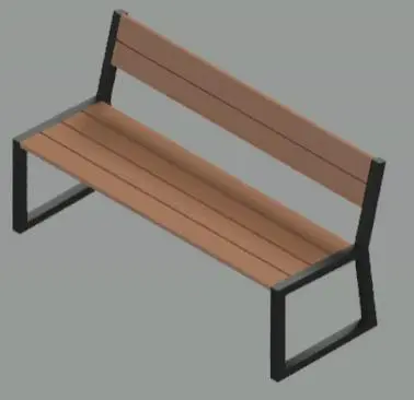 Highline bench — preview 1, by Tramontina (RevitCity, CC0)