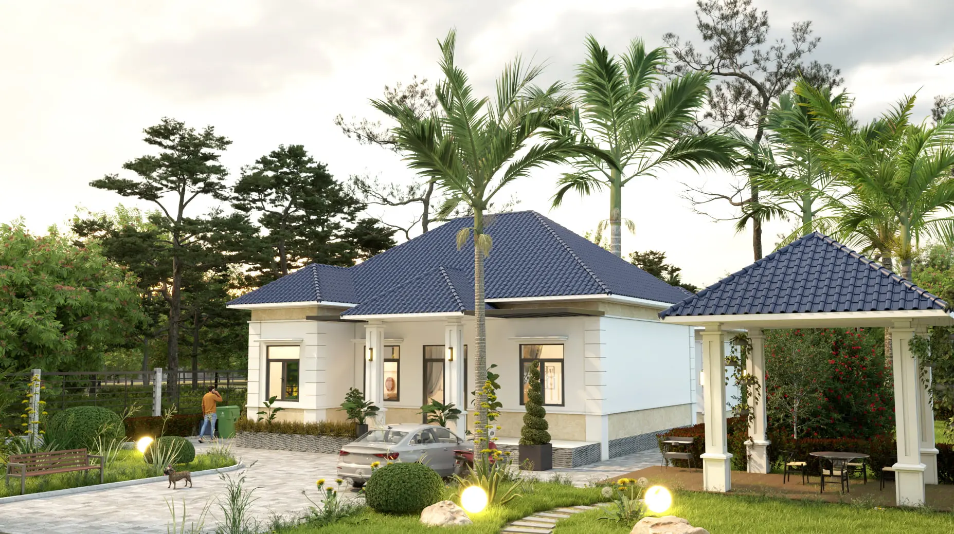 Exterior House Scene — preview 1, by Duy (cgtips)