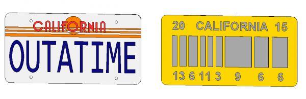 Back to the Future License Plate