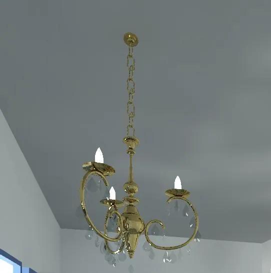 Lampadario a tre bracci