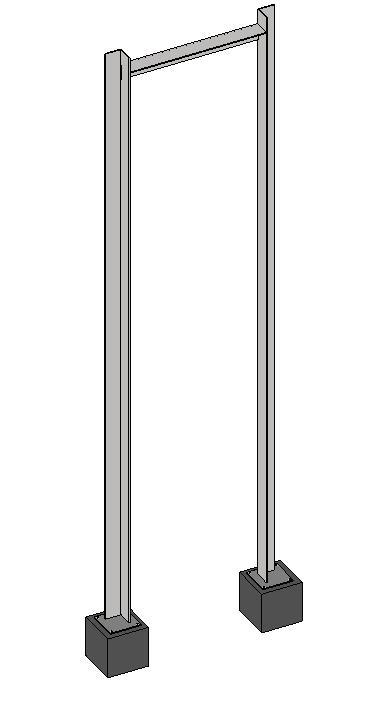 Angle bar duct support_fixed width
