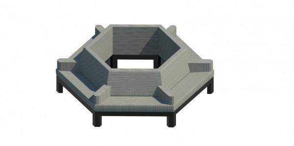 Radial Seating Furniture - Mueble radial para sentarse