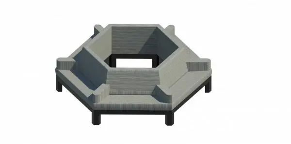Radial Seating Furniture - Mueble radial para sentarse
