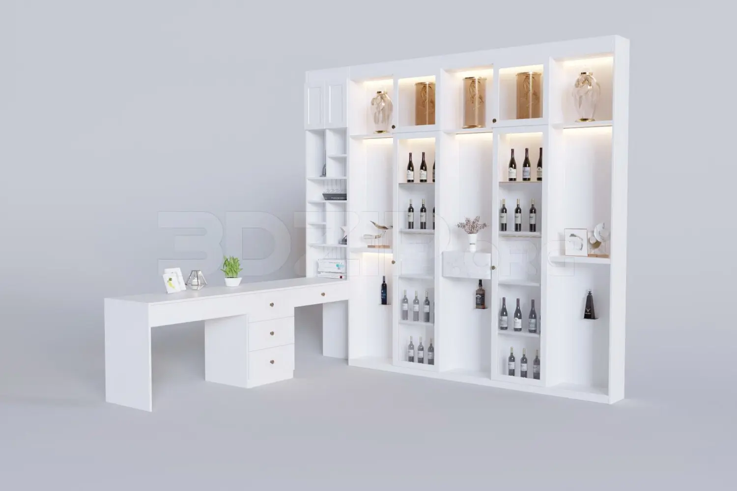 Wine Cabinet — preview 1, by Tuan An (3dzip)