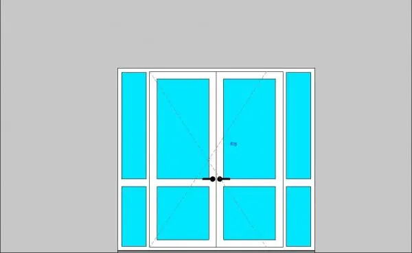 Four panels patio door