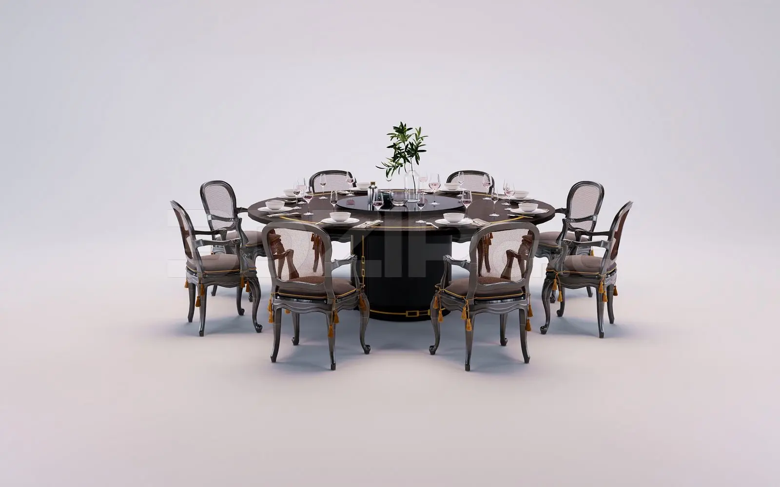 Dining Table And Chair — preview 1 (3dzip)