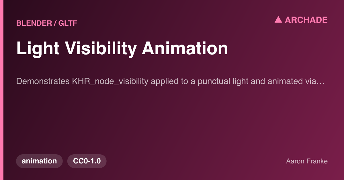 Light Visibility Animation
