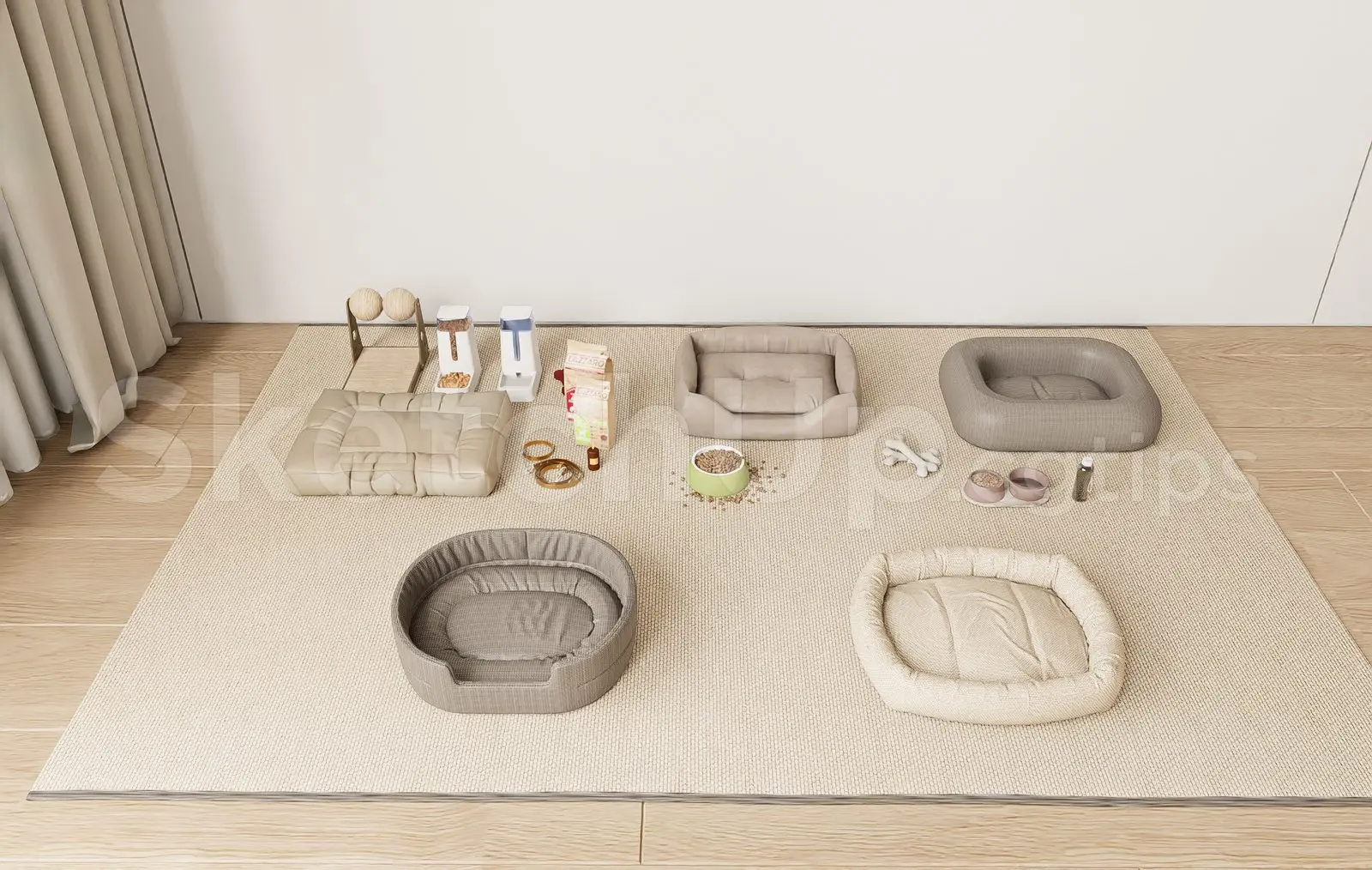 Modern Pet Accessories and Bed Collection — preview 1 (cgtips, CC0)