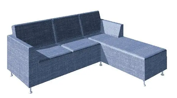 Enzo Modular Sofa — preview 1, by Mr Spot (RevitCity, CC0)
