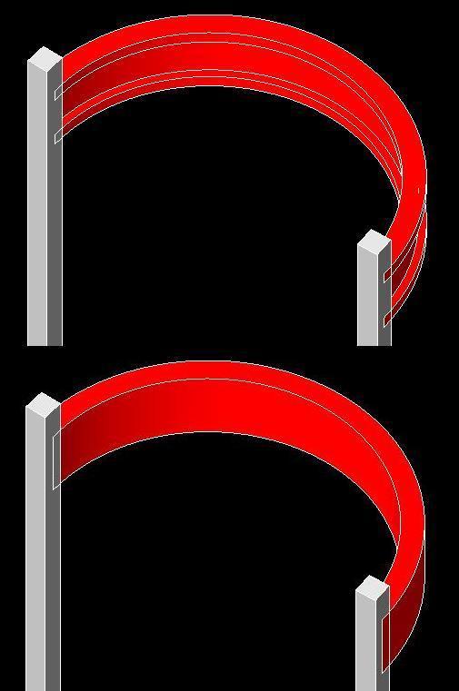 Arched beam