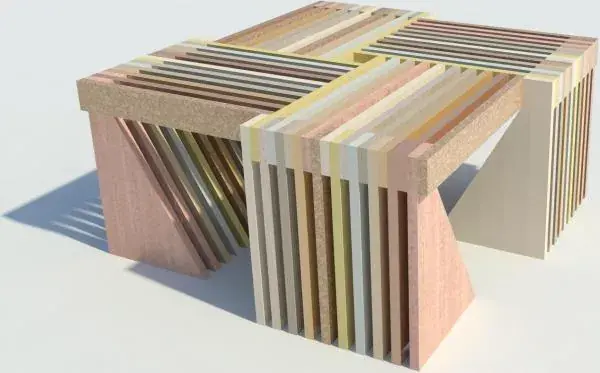 Mesa de centro reciclada recycled table