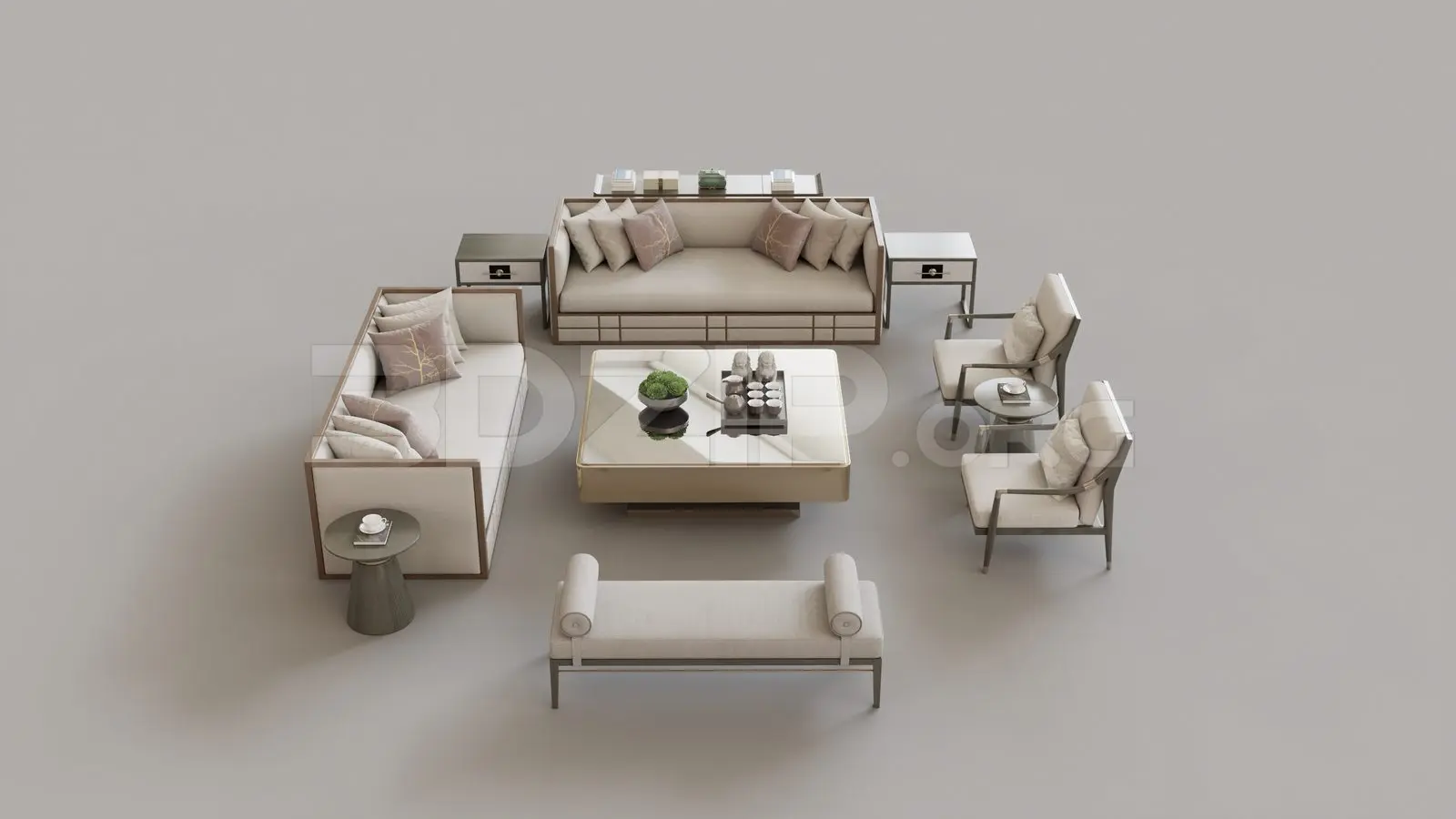 Sofa and Table- Chair — preview 1 (3dzip, CC0)