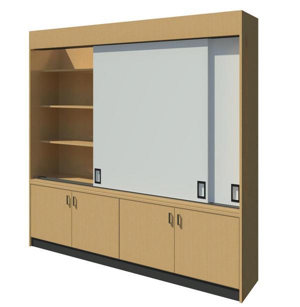 Sliding White Board 2400w x 500d 2400h - Revit 2010