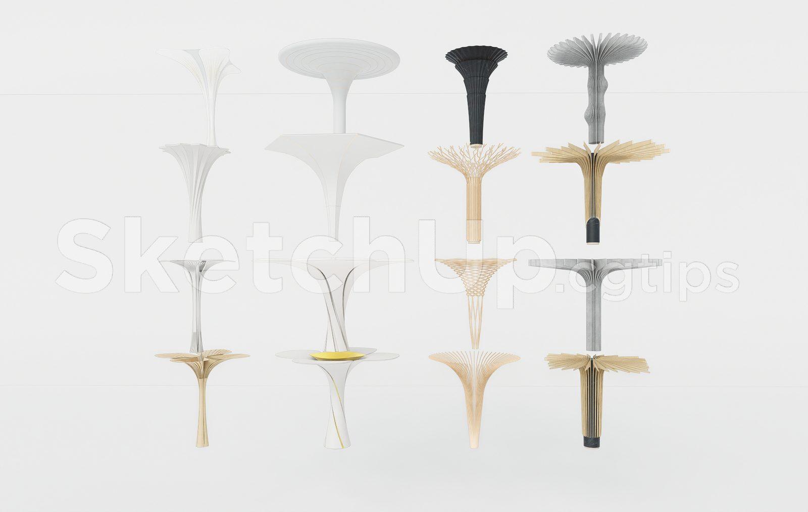 Modern Luxury Interior Lighting Columns