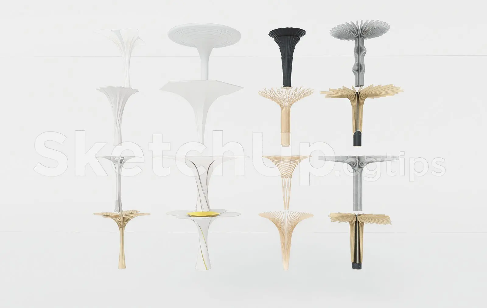 Modern Luxury Interior Lighting Columns — preview 1 (cgtips)