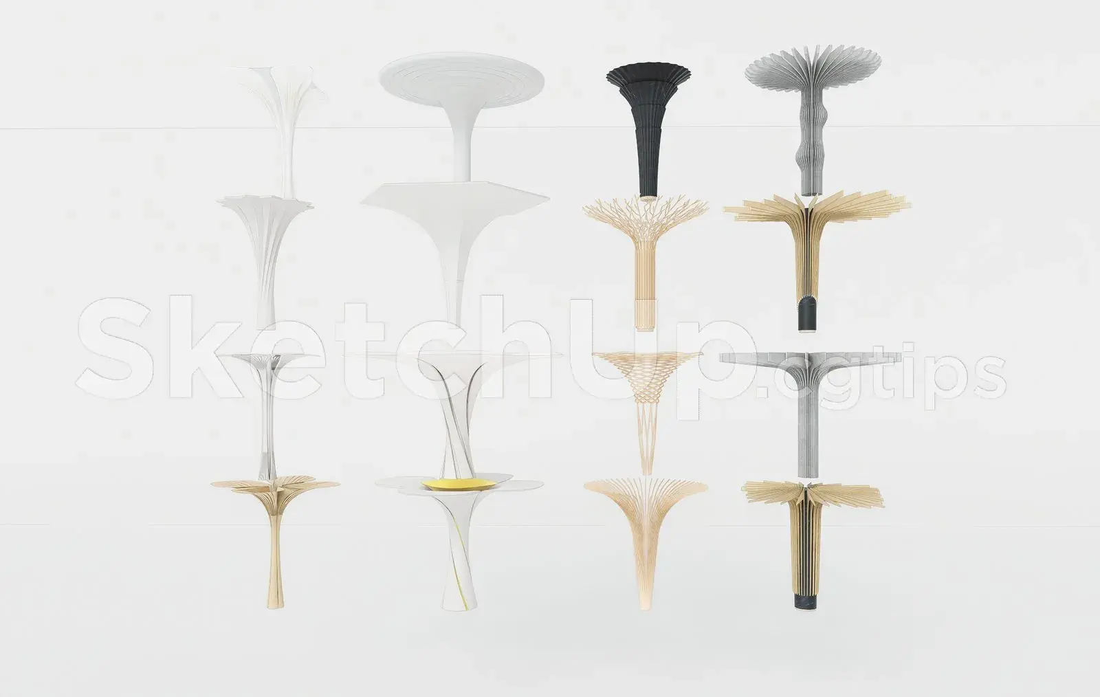 Modern Luxury Interior Lighting Columns